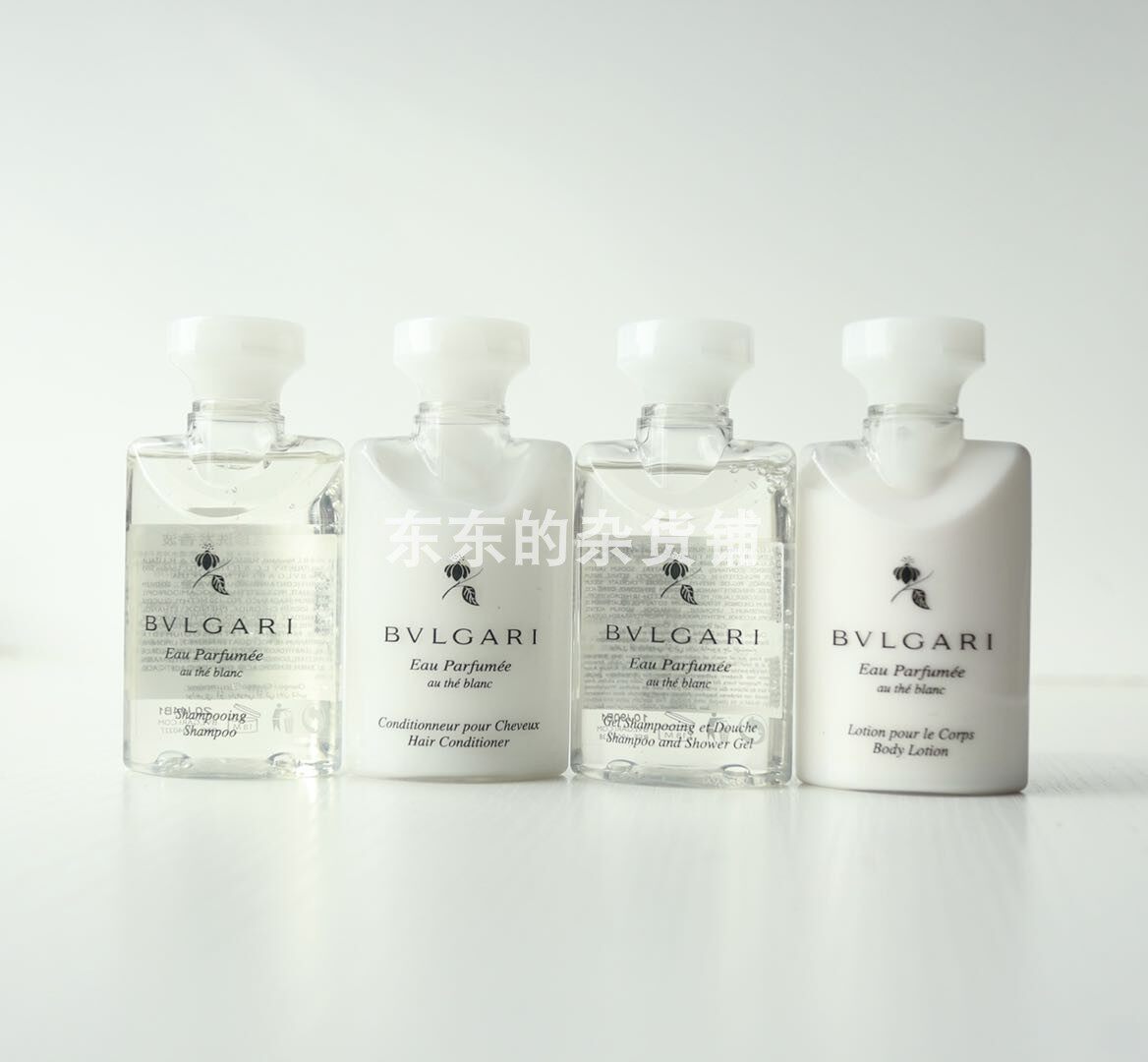 bvlgari宝格丽白茶中性香水洗发水护发沐浴润肤乳40ml酒店旅行装