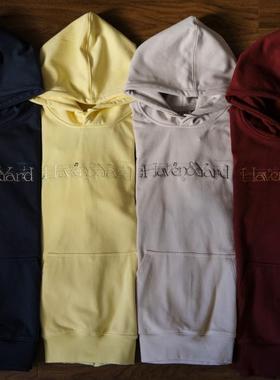 HavenYard 五线谱复古主题抓绒秋冬宽松连帽卫衣