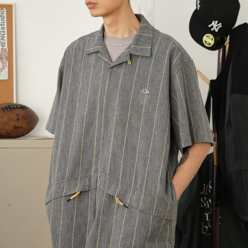 HavenYard肌理感条纹衬衫