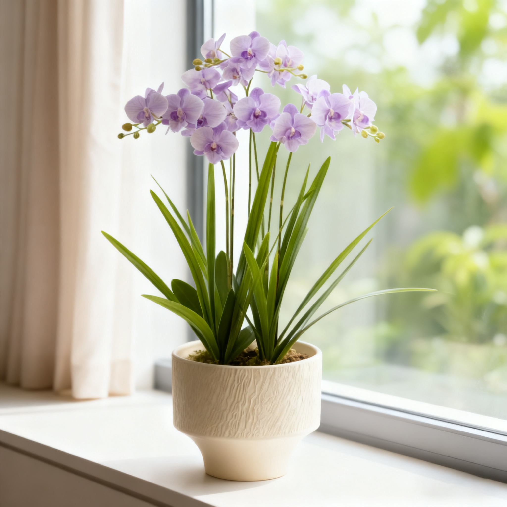 花盆陶瓷盆栽轻奢高级感兰花专用绿植桌面室内装饰微观造景盆摆件