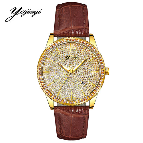 雅嘉yajiayi潮流防水石英手表