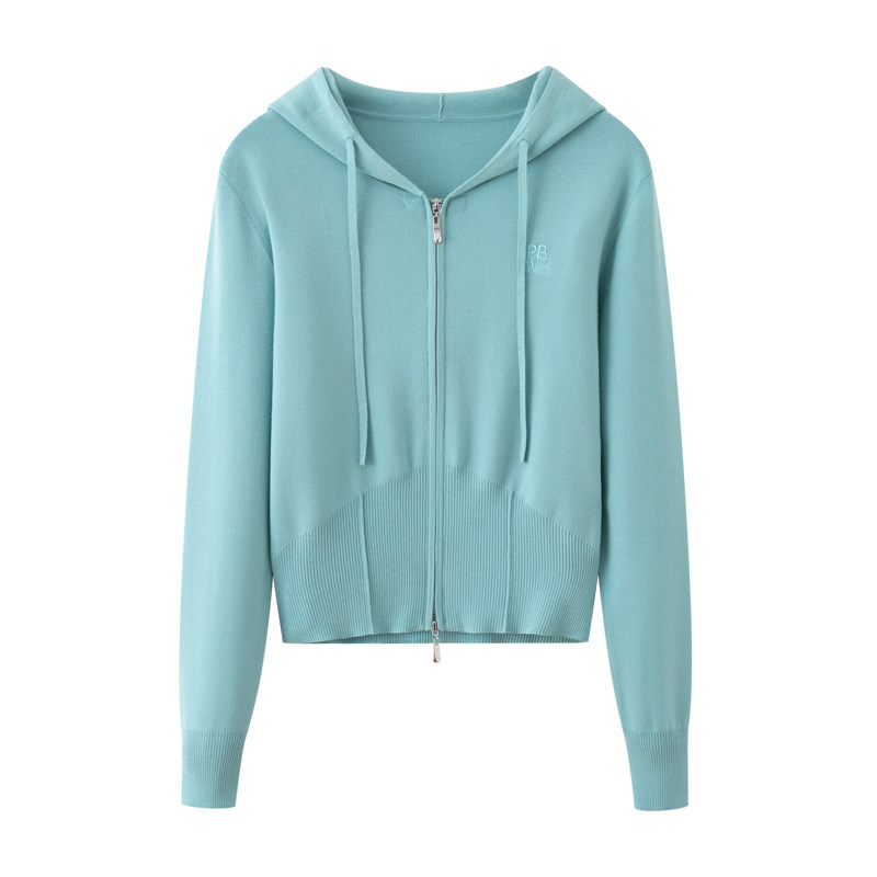 气质百搭双拉链设计针织开衫