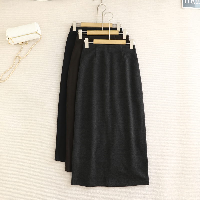 两种长度！超赞H版型超洋气~后开叉立体裁剪垂感中长款Y毛半身裙