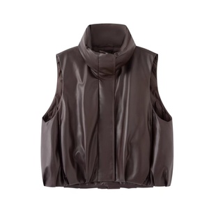 小艾!2025女装秋冬季新款无袖夹克简约气质显瘦立领羽绒马甲外套