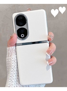 适用于华为荣耀90手机壳新款p90pro曲屏rea一an00简约九零pr0白色九十por女x90系列镜头全包硬壳9o曲面屏新品