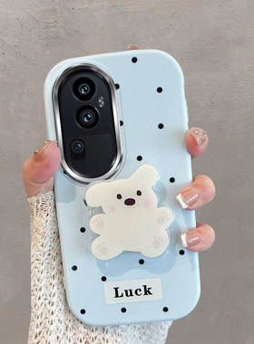 适用于opporeno10手机壳不包镜头0pp0reno10pro5g波点phw110小狗phv110带支架105g可爱oppor10蓝色防摔软壳女