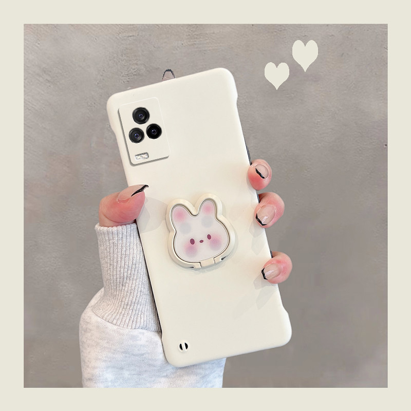 适用于iQOO7无边框硬壳兔子支架