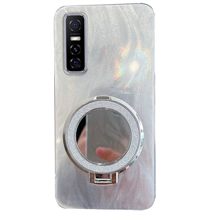 适用于vivos7e手机壳y73s新款女s7e活力版v2031a/ea高级感vivo步步高vovos带支架vivis镜子viv0手绳全包防摔