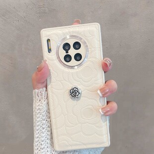 山茶花 por5g曲面屏meta3o简约时尚 适用于华为mate30手机壳m30pro新款 mt30epro女tas一an00全包防摔mete305g版