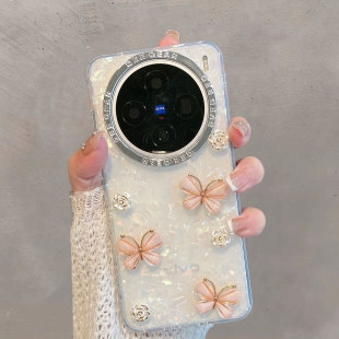 适用于vivox200手机壳vovix200s透明vox200pro小清新vivix200promini蝴蝶vovox200ultra立体por创意viv0防摔u