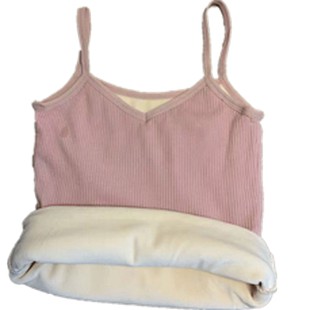 秋冬保暖棉背心女内穿打底衣加绒加厚防寒学生韩版小吊带外穿上衣