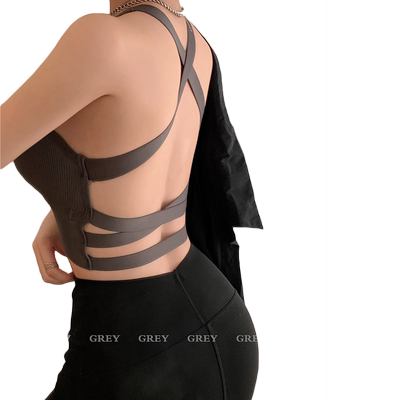 带胸垫交叉美背文胸一体内衣