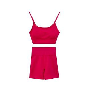 休闲运动套装夏季吊带短裤瑜伽健身服性感辣妹女装显瘦两件套夏装