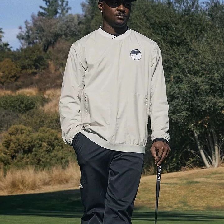 MALBON GOLF 25新款韩国高尔夫服装男士圆领透气运动休闲百搭风衣