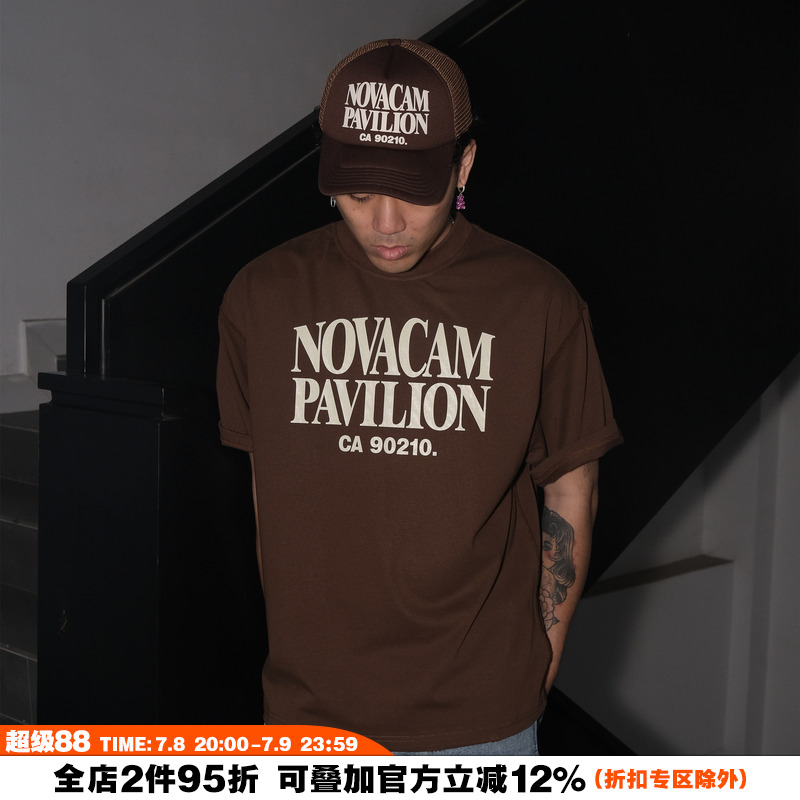 字母短袖短袖NOVACAM简约
