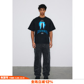 复古印花高街反缝线VINTAGE磨边男国潮宽松短袖 NOVACAM 美式 T恤