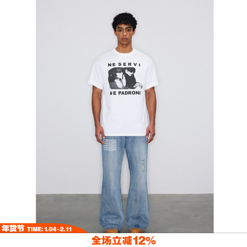 NOVACAM 美式复古vintage人物印花高街cleanfit宽松国潮短袖T恤,男装,T恤,淘宝优惠券,粉丝福利购,淘宝优惠卷