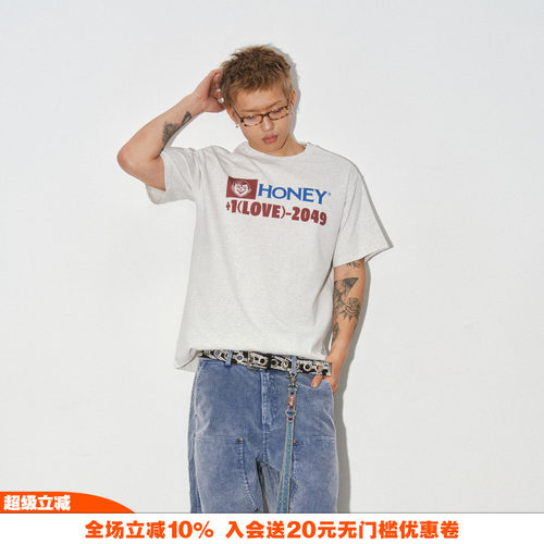 美式趣味专线号码短袖T