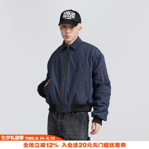 NOVACAM 美式vibe飞行夹克ma1棉服bomber保暖boxy廓形外套