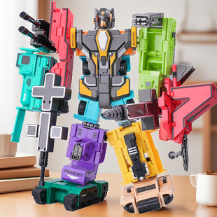 6岁8生日礼物 男孩5 儿童数字变形玩具金刚机器人合体拼装 益智正版