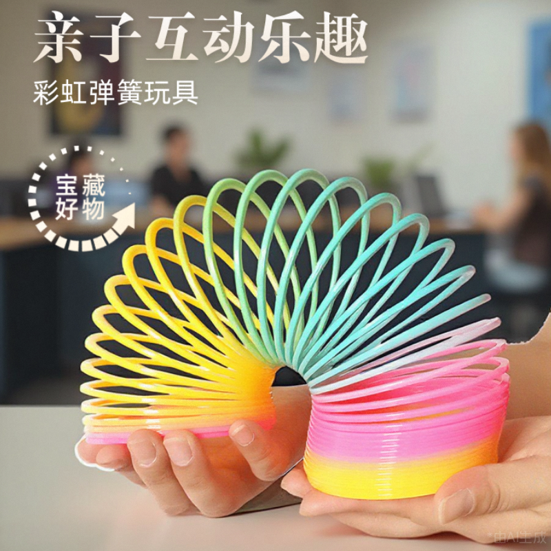 儿童节魔力彩虹圈玩具益智弹簧圈发夜光弹力拉环拉拉圈转转球七彩,玩具/童车/益智/积木/模型,叠叠圈/叠套玩具,淘宝优惠券,粉丝福利购,淘宝优惠卷