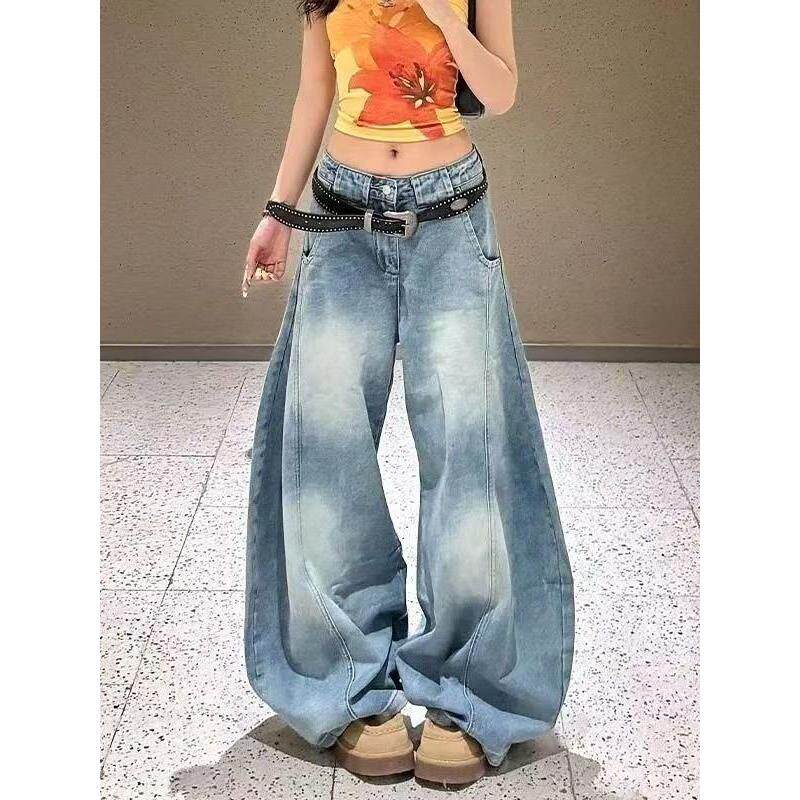 辣妹复古牛仔裤女秋季新