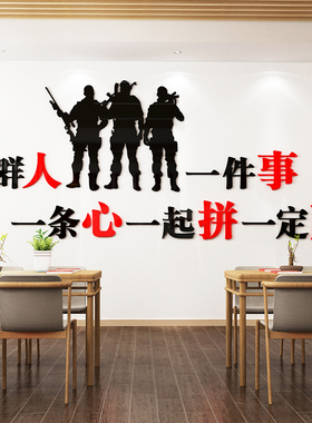 部队活动室党建墙贴亚克力