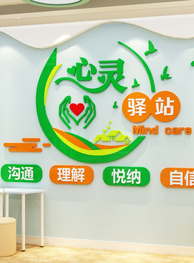心理室背景墙装饰画亚克力