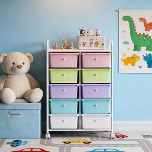 萨卡达适宜家用宝宝喂养台置物架儿童玩具分类收纳神器储物架柜子