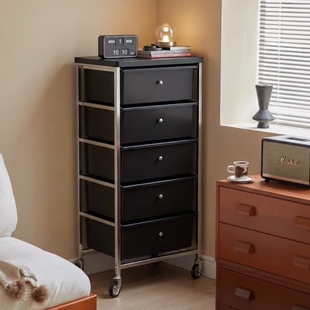 中古夹缝零食小推车置物架客厅移动柜子分层架落地极窄缝隙储物柜