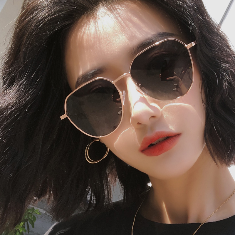 偏光太阳眼镜防紫外线大脸显瘦圆脸网红墨镜2022年新款潮女士近视