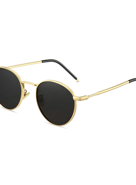 刘仁娜同款复古圆框墨镜女款2025新款高级感小脸网红近视太阳眼镜