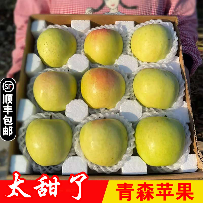 正宗青森苹果水蜜桃苹果明月甜青苹果日本引进山东新鲜应季水果