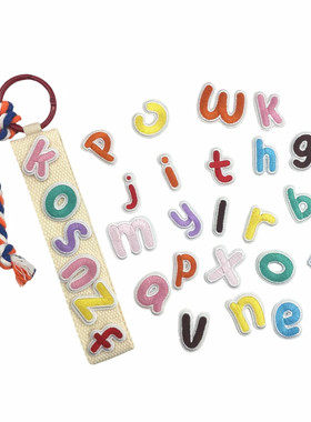 2.7cm小写英文字母刺绣布贴可缝可烫手账本衣服包包装饰名字条diy