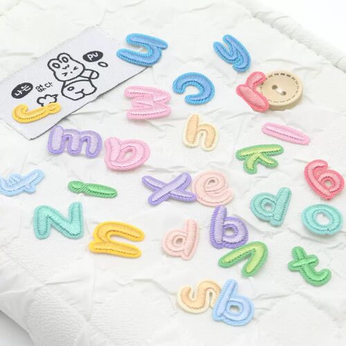 字母刺绣熨烫布贴数字贴学号名字