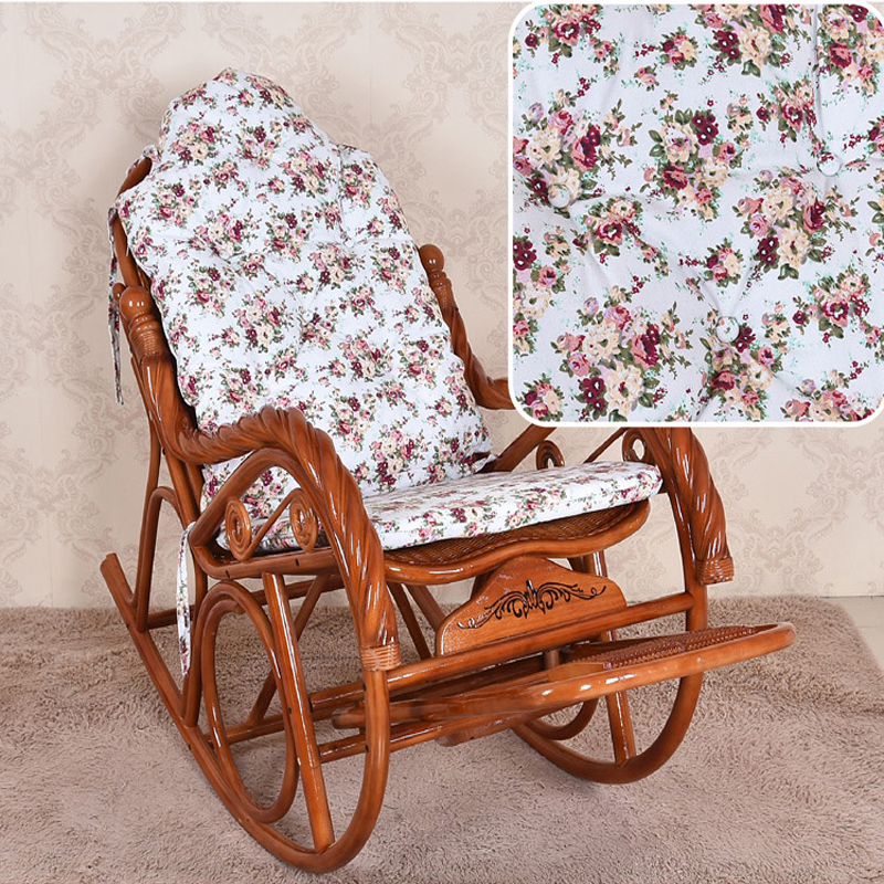 家用躺椅坐垫简约靠垫冬季厚藤椅方正U形办公可拆洗1体夏凉摇椅垫