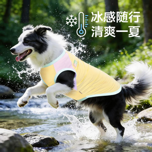 华元hoopet狗狗服饰春夏薄款透气防晒冰感凉凉衣中大型犬狗狗背心