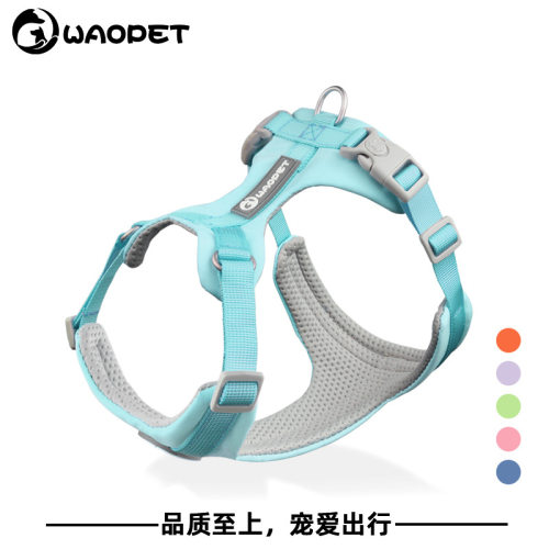 无包边胸背带马卡龙狗绳项圈