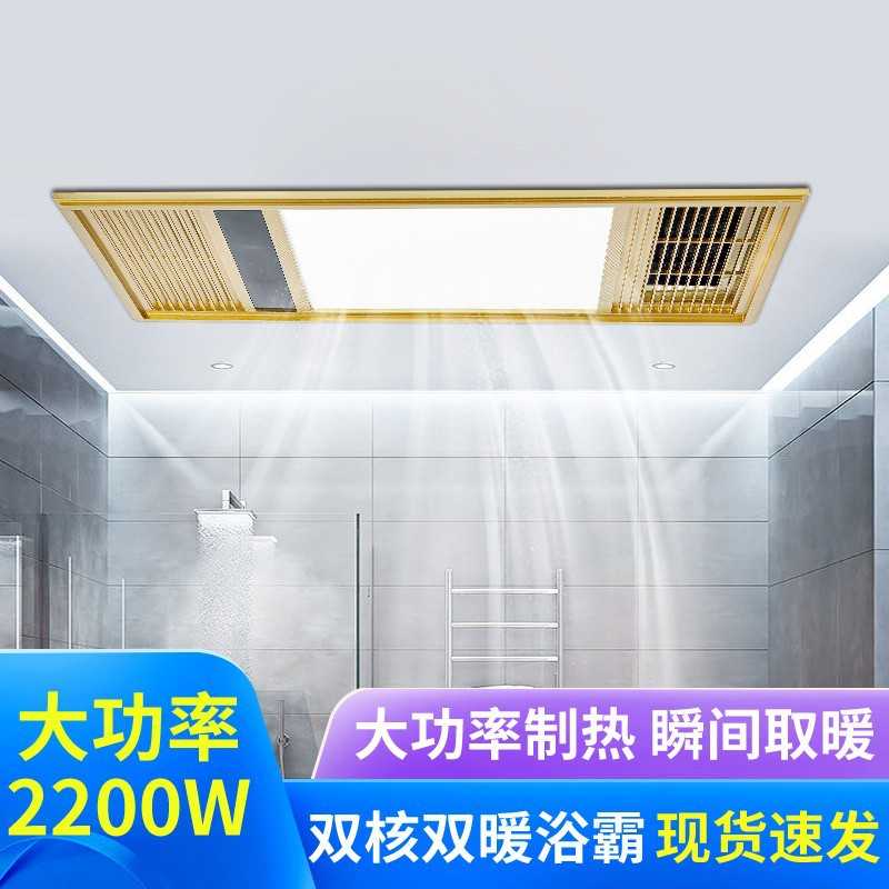 风暖浴霸排气扇一体机浴室暖风机取暖器 卫生间集成吊顶LED灯