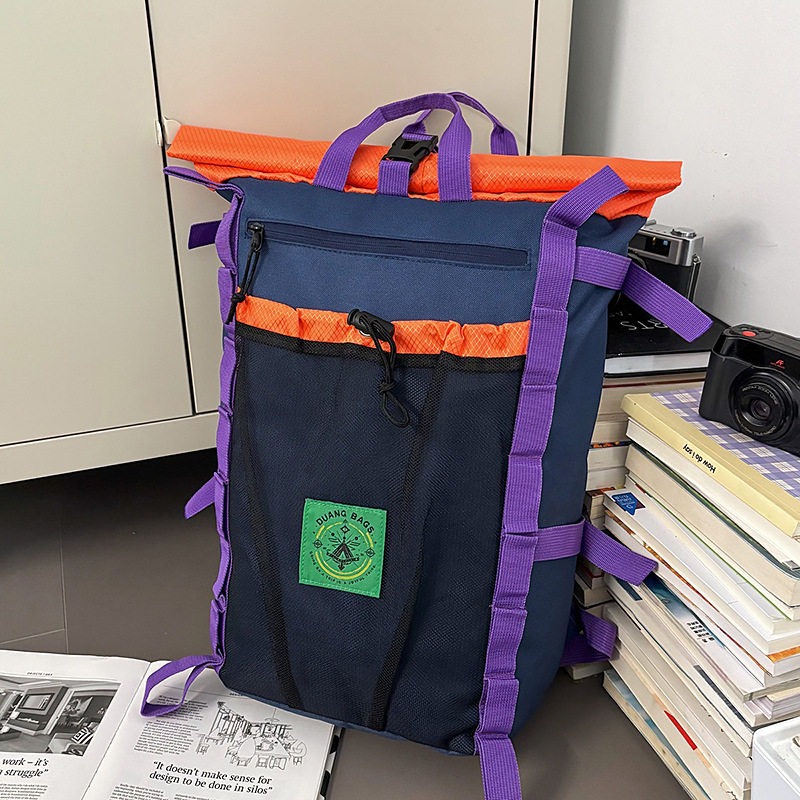 个性潮流休闲时尚户外旅行背包夏季新款2026男女简约质感双肩包