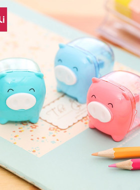 得力0557卷笔刀笔刨转笔刀削笔机削笔器单孔卡通迷你造型可爱1个