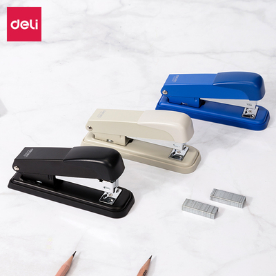得力0315轻便型订书机通用订书器耐用桌面办公用品适配12#订书钉