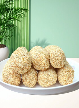 芝麻了花糕点 老式唐山特产蓼花糖空心糖麻枣特色美食糯米糕点