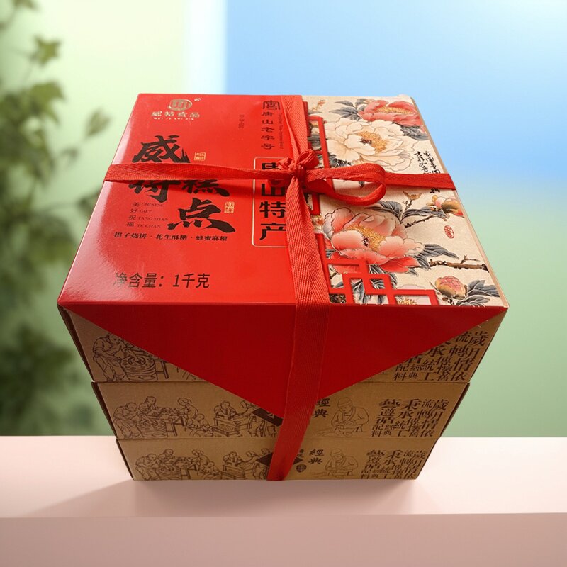 唐山特产棋子烧饼蜂蜜麻糖花生酥糖组合礼盒装