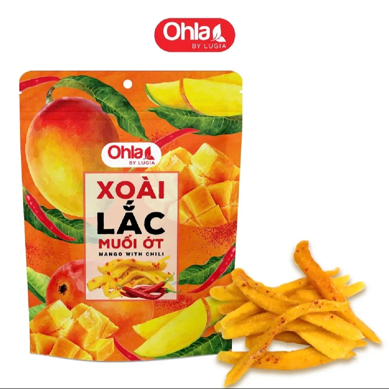 越南代购Ohla咸辣芒果条芒果干特产蜜饯果脯办公室休闲零食袋装