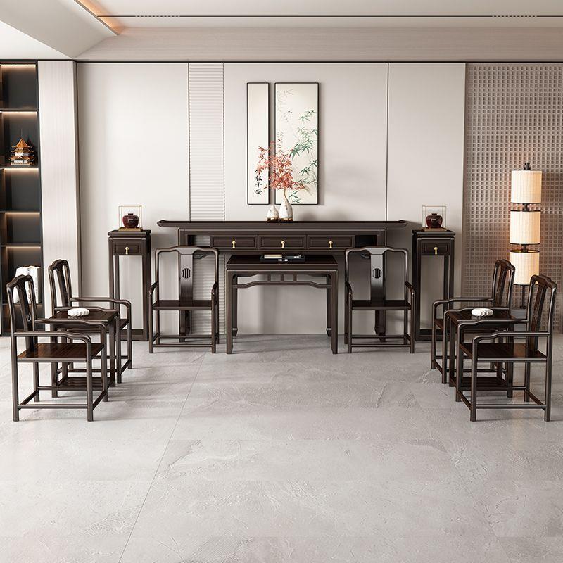 农村堂屋组合柜农村中堂六件套四件套堂屋条几神台供桌客厅实木格