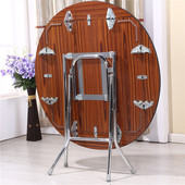 圆形简易折叠餐桌圆桌方圆可吃饭桌子大圆桌小户型家用折叠饭桌子