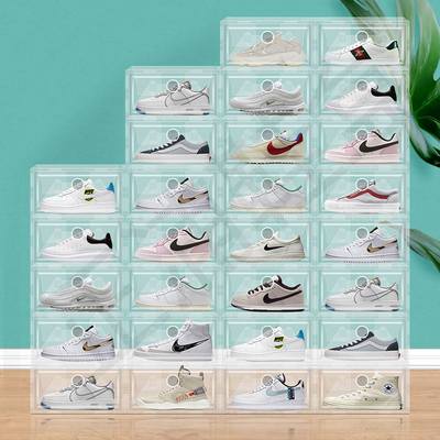 20个装鞋盒收纳盒透明抽屉式鞋子网红鞋柜鞋架神器省空间家用加厚