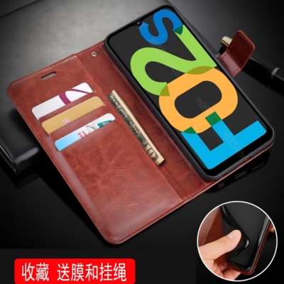 适用三星Galaxy F02s手机壳翻盖SME025F保护套皮夹SM-E025F/DS外壳6.5英寸Samsung软壳插卡钢化膜钱包款男士?