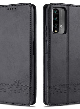 适用 小米M2010J19SC手机壳皮夹红米note9 4G外壳6.53英寸红米note94G保护套翻盖hm钢化膜noto潮女REDMI钱包?